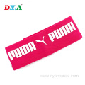 White Logo Silicone Print Elastic Band Pink Elastic